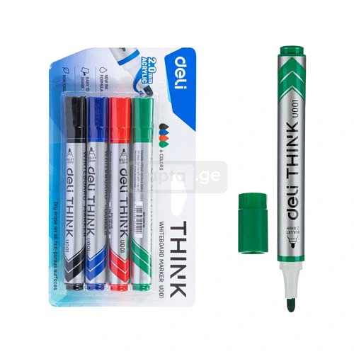 Deli whiteboard marker 4 color pack
