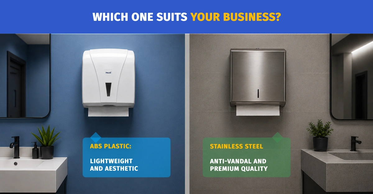 Z-fold towel and soap dispenser selection